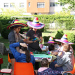 taller en el jardín