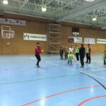 Practicando el balonmano