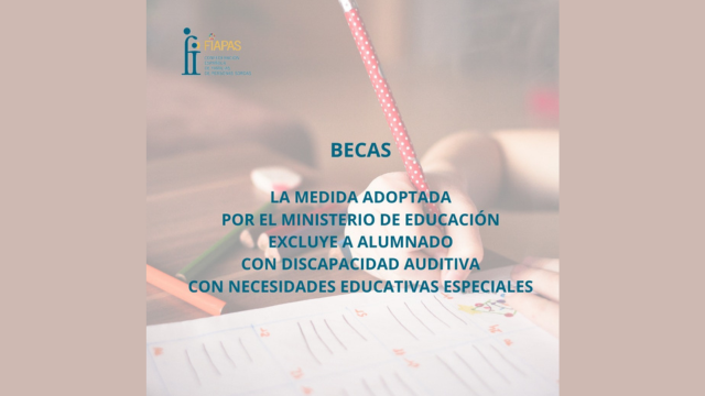 BECAS ALUMNADO CON DISCAPACIDAD