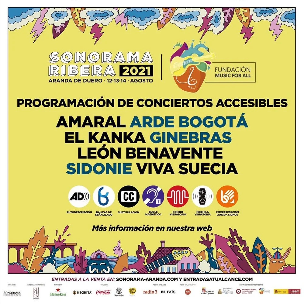 conciertos accesibles sonorama cartel